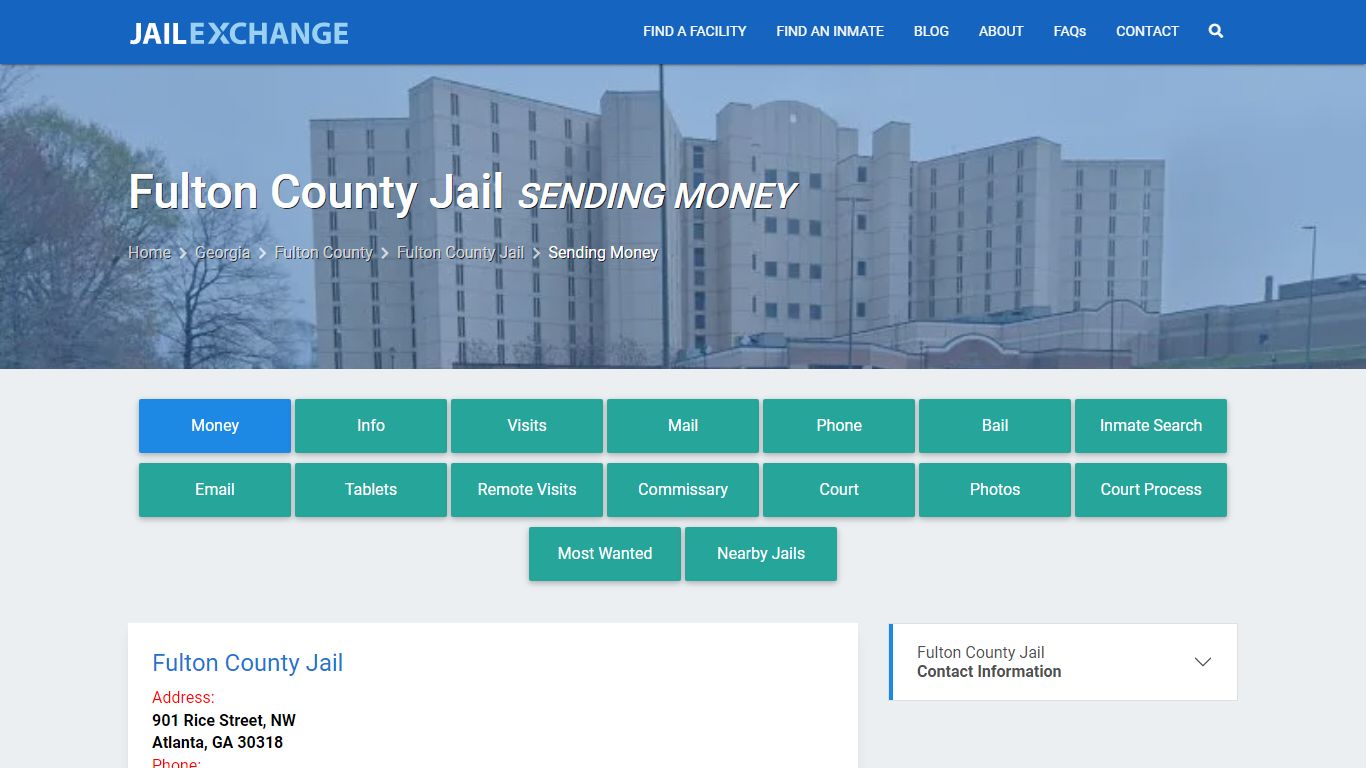 Send Money to Inmate - Fulton County Jail, GA - Jail Exchange